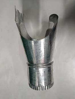 Отвод желоба (воронка) из оцинкованной стали 0.5 d120 Жесть