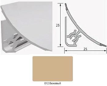 Плинтус для столешницы 3м Бежевый/012 Идеал