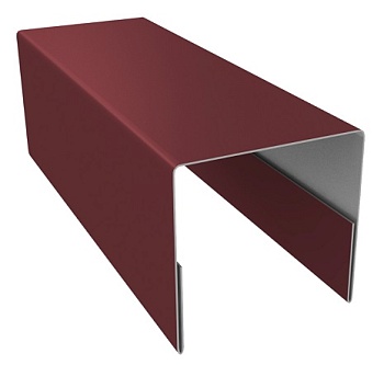 Планка П-образная 12x2000 RAL 3005 (красное вино)