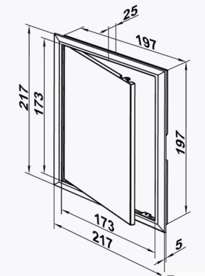 Дверца ревизионная Д 200x200 VENTS