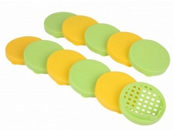 Набор крышек для банок полиэтиленовых 10шт +1 со сливом, М6873