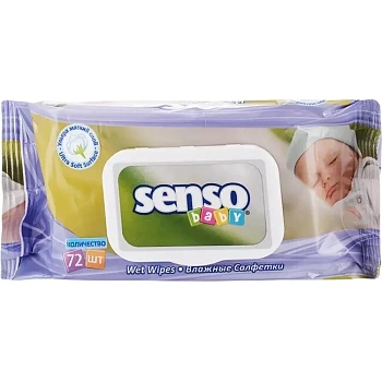 Влажные салфетки для детей 72 шт SENSO BABY