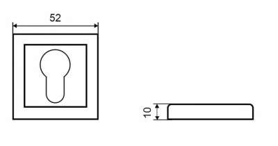 Накладка на цилиндр Фабрика замков T S WW ET