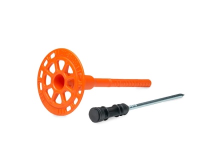 Дюбель для теплоизоляции 8x120мм со стальным гвоздем с термоголовкой DT-8T (75 шт.) ЕКТ