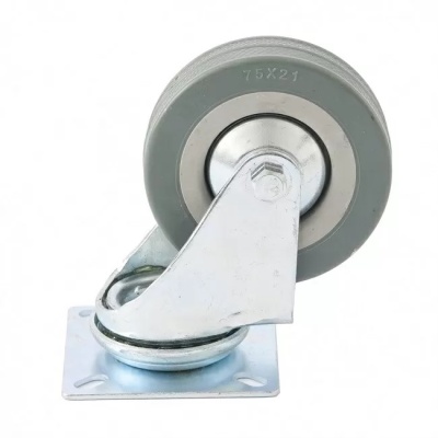 Колесо поворотное, крепление платформенное, Сибртех 68713 (D 50 мм)