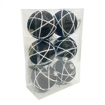 Набор шаров елочных Holiday Stitch 7см 6шт Калядны час RM7-3535