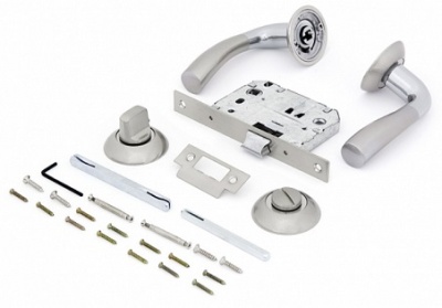 Комплект для межкомнатной двери FZ SET 02L 170 BK SN/CP Фабрика замков