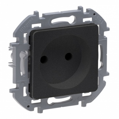 РОЗЕТКА без заземления, Inspiria Legrand (антрацит)