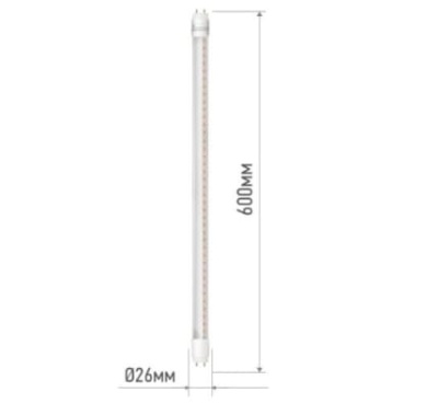 Лампа светодиодная линейная LED T8-FITO 10W G13 6500K 600 мм IN HOME