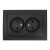 Розетка 2-ая Zena вантаблэк без заземления EL-BI 500-014820-908