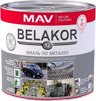 Грунт-эмаль Belakor 12 полуглянцевая, по металлу быстросохнущая
