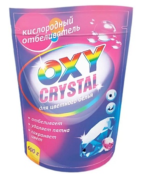 Отбеливатель кислородный, порошок для цветного белья OXY crystal 600г Отбеливатель кислородный, порошок для цветного белья OXY crystal 600г