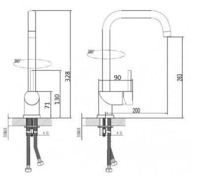 Смеситель для кухни К5 ESKO