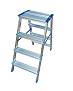 Лестница стремянка двухсторонняя алюминиевая 4 ступени 14204 TARKO