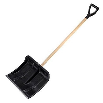 Лопата снеговая пластмассовая 500х375 мм с деревянным черенком, STARTUL STANDART ST9056-6