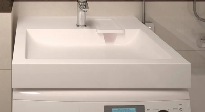 Умывальник Beta CS00078301 для установки над стиральной машиной 600x583x90 мм +сифон AZARIO