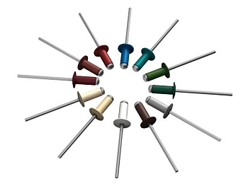 Заклепки вытяжные 3.2х8 мм алюминий/сталь, RAL 6005 зелёный мох, 50 шт, STARFIX SMZ1-68495-50