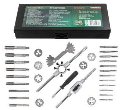 Набор метчиков и плашек (32пр.) RockForce RF-M032-1