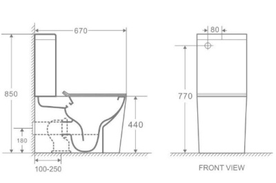 Унитаз-компакт Maro AZ-2125 напольный Azario (с сиденьем)