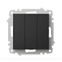 Выключатель 3-клавишный Zena-Vega 10А вантаблэк EL-BI 609-014800-254