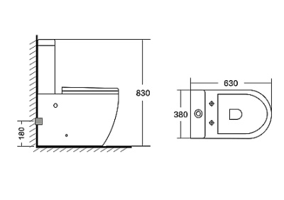 Унитаз-компакт CORSA AZ-2062S напольный AZARIO