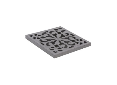 Решётка пластиковая декоративная к дождеприемнику Ecoteck (металлик)