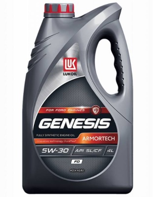 Масло моторное синтетическое Лукойл Genesis Armortech FD 5W30 SLCF (4 л)