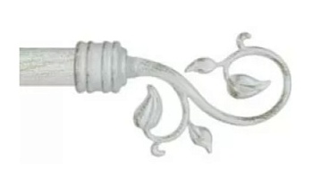 Наконечник Флора 19 мм, белое золото (2 шт), Дельфа