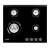 Варочная панель газовая встраиваемая EXITEQ EXH-207 black matt