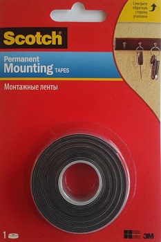 Лента двухсторонняя 12мм x 2м x 1.1мм 3M Scotch 9536-B