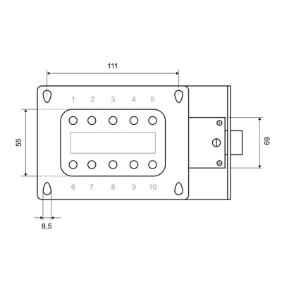 Замок накладной Ригель Palladium 109162