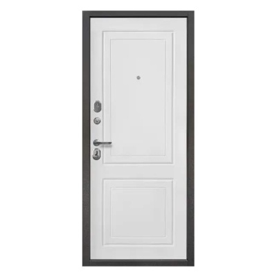 Дверь входная металлическая МС-1 860 L Guard антик серебро/белый матовый