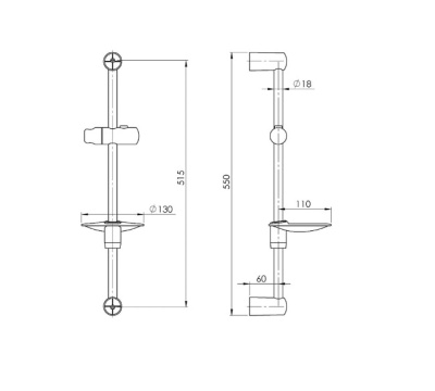 Душевая стойка Rubineta Practic 621009