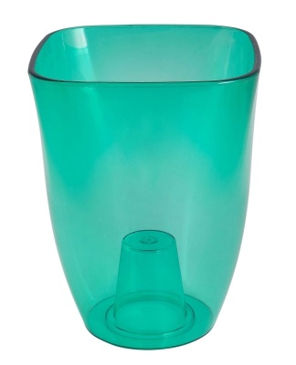 Ваза для орхидей 164x185мм 2.5 л прозрачно-бирюзовый Optimplast