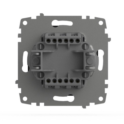 Выключатель 2-клавишный Zena-Vega 10А вантаблэк EL-BI 609-014800-211 (проходной)