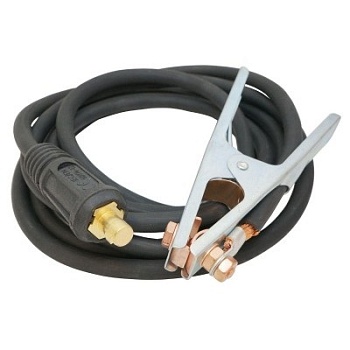 Комплект сварочного кабеля с клеммой заземления 300 А (штекер 10-25) 5м