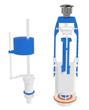 Арматура для смывных бачков однорежимная с нижней подачей, AV Engineering AVE129690