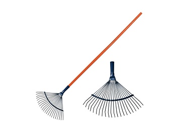 Грабли веерные пластинчатые ГВ-Л с черенком ИнструмАгро