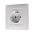 Розетка 1-ая Сontact белая с заземлением ETP EOSZR-16