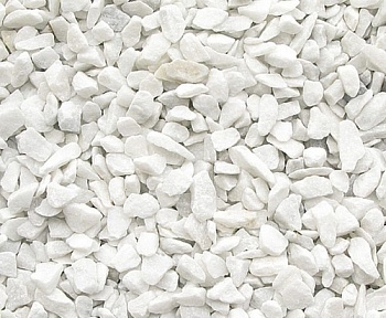 Щебень декоративный (мраморный) белый, 20кг фракция 20-40мм