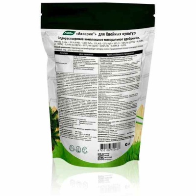 Удобрение Акварин для хвойных культур водорастворимое 0,5 кг Буйские удобрения