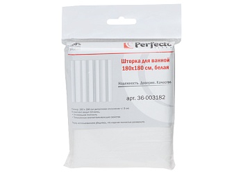 Занавеска для ванны 180х180 см PERFECTO LINEA 36-003182
