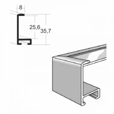 Зеркало 50х150 см Алмаз-Люкс М-258