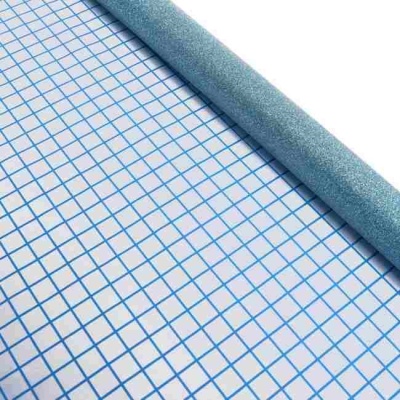 Пленка самоклеящаяся 45x100см бирюзовая с блестками deVENTE 8117134