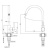 Смеситель для кухни серый Snake K44 G VODA
