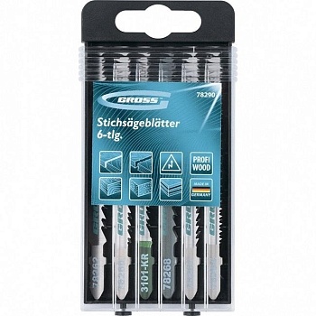 Набор полотен для электролобзика по дереву, 6 шт, DIY Gross