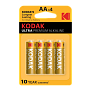 Элемент питания (батарейка) алкалиновый Kodak LR6-4BL ULTRA PREMIUM
