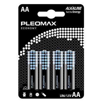 Элемент питания (батарейка) алкалиновый Economy Alkaline LR6-4BL PLEOMAX Б0020514
