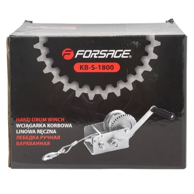 Лебедка барабанная ручная 810кг Forsage F-KB-S-1800