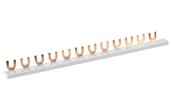 Шинка гребенчатая F-1L/210/10, тип вилка, 1P-12mod, 10мм.кв., 63A, KF11210, KASEEY